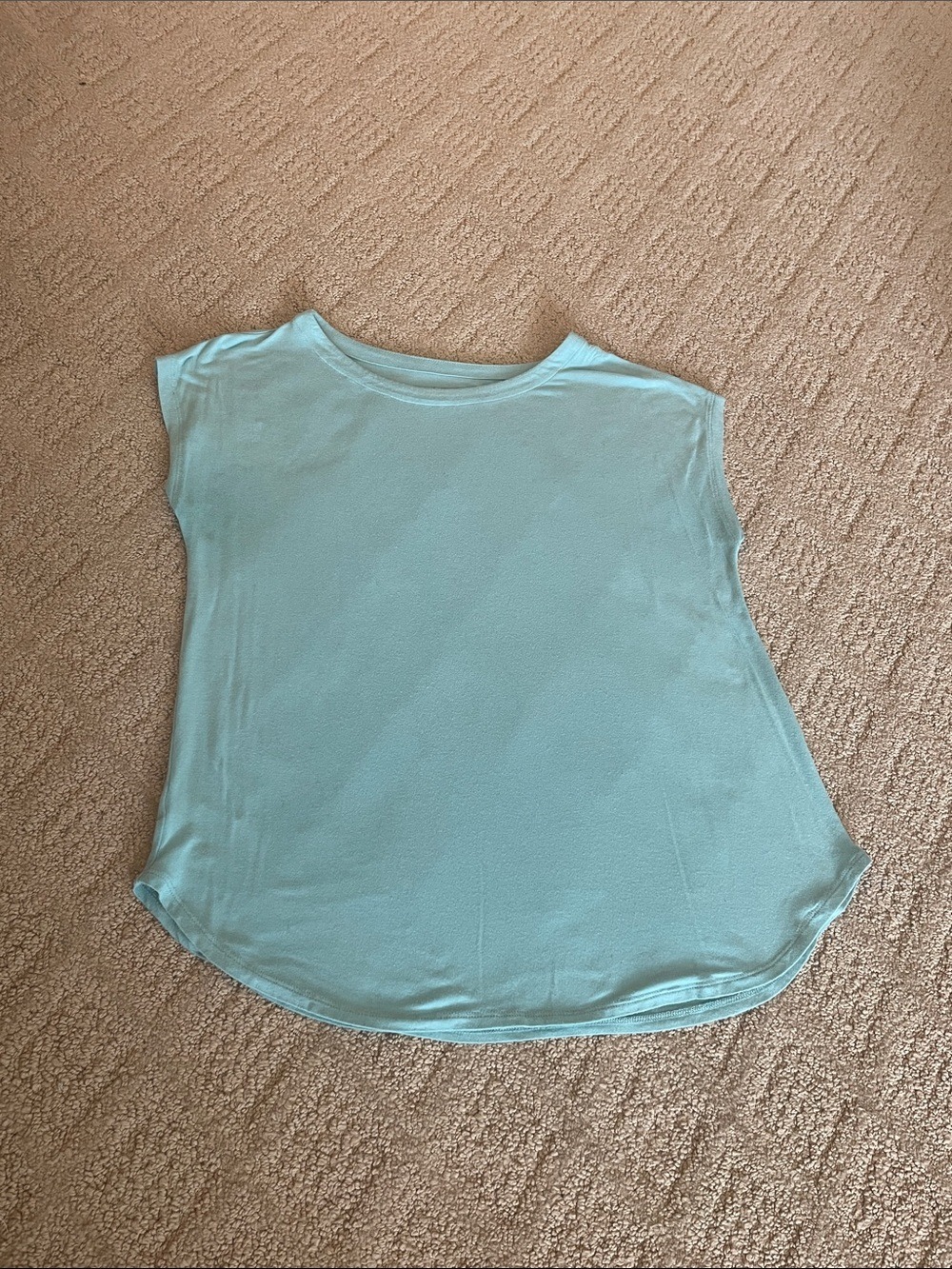LOFT Light Aqua Cap Sleeve Tee